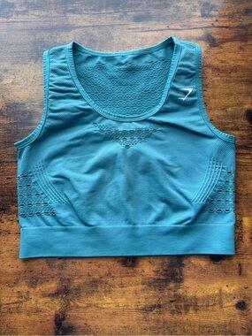 Gymshark Energy Seamless Sports Bra in a teal green color-XS